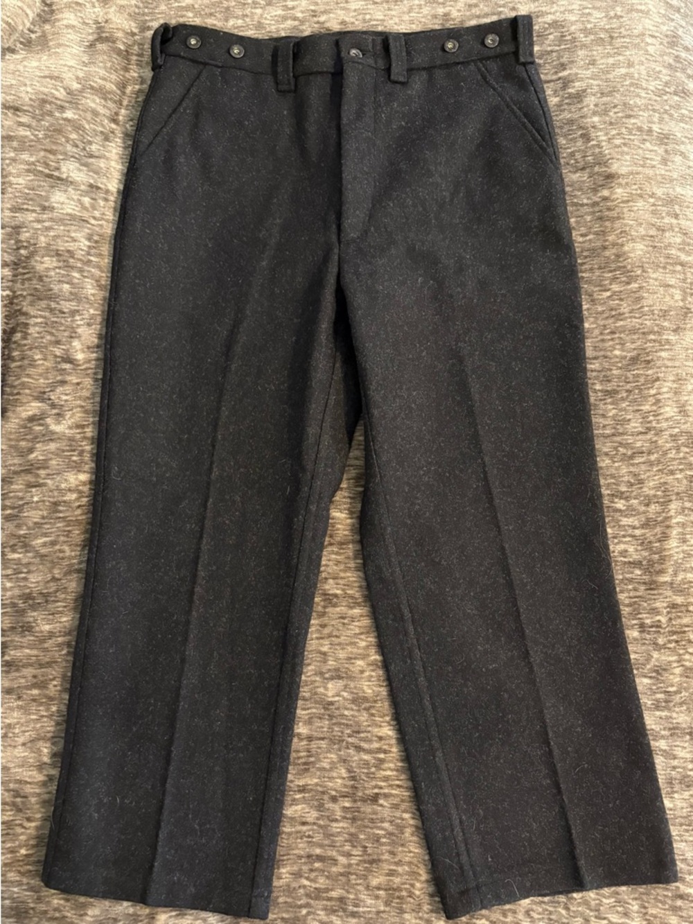 Filson Vintage Style 89 Men’s Mackinaw Wool Charcoal Grey Field Pants 36x27.5